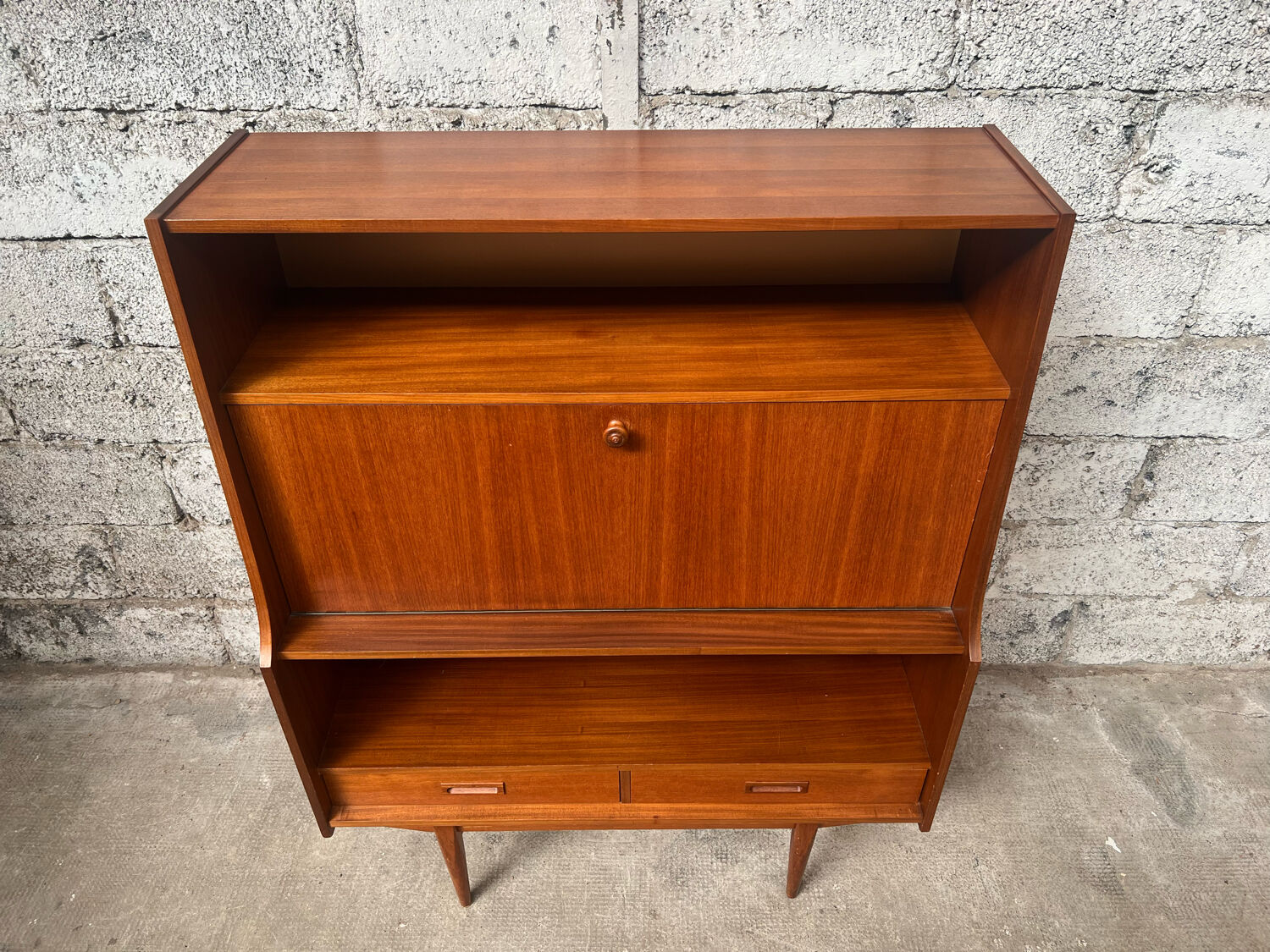 Secretary, 1960 Scandinavian high teak row