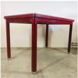 Red vintage steel desk or table