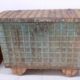 19th-century wooden wheel box