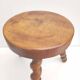 Tripod wood stool twisted feet