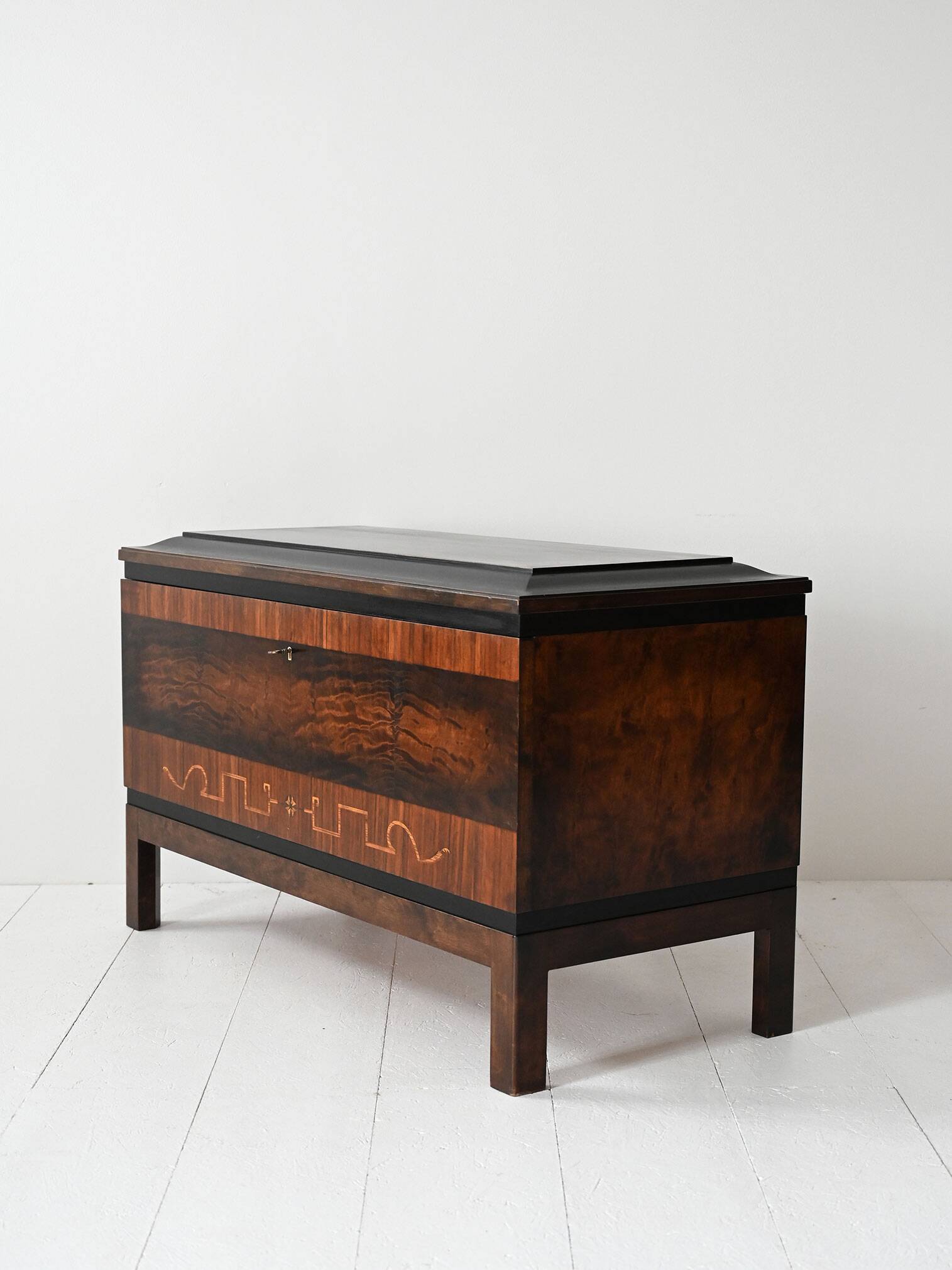 1930s Scandinavian Art Deco burlwood sideboard