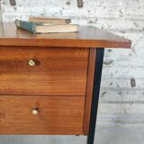 Wood and metal desk
