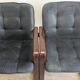 Pair of vintage cantilever armchairs in rosewood veneer.