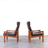 Mid-Century Teak Lounge Chairs by Illum Wikkelsø for Niels Eilersen, 1960s.