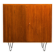 Buffet haut/Highboard en bois de teck avec portes rainurées,