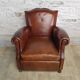 Club chair with moustache back and lion feet.