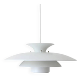 Lampe suspendue vintage blanche de design danois