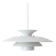 Lampe suspendue vintage blanche de design danois