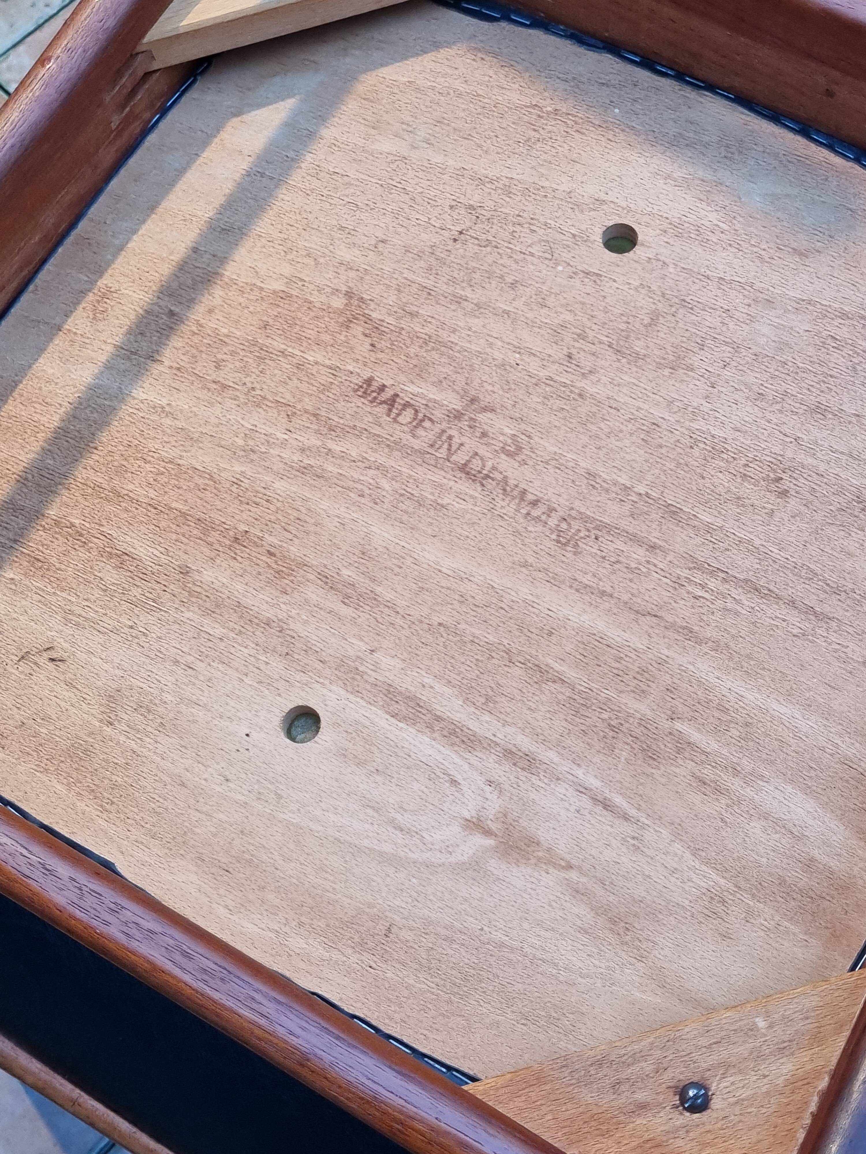 5 vintage Henning Kjaernulf chairs, model 26, teak, Denmark, 1960s