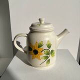 Vintage sunflower teapot Sarreguemines model Farandole H:20cm