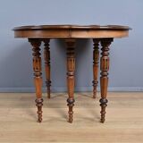 Extendable Walnut Table, Louis-Philippe Style – Late 19th Century