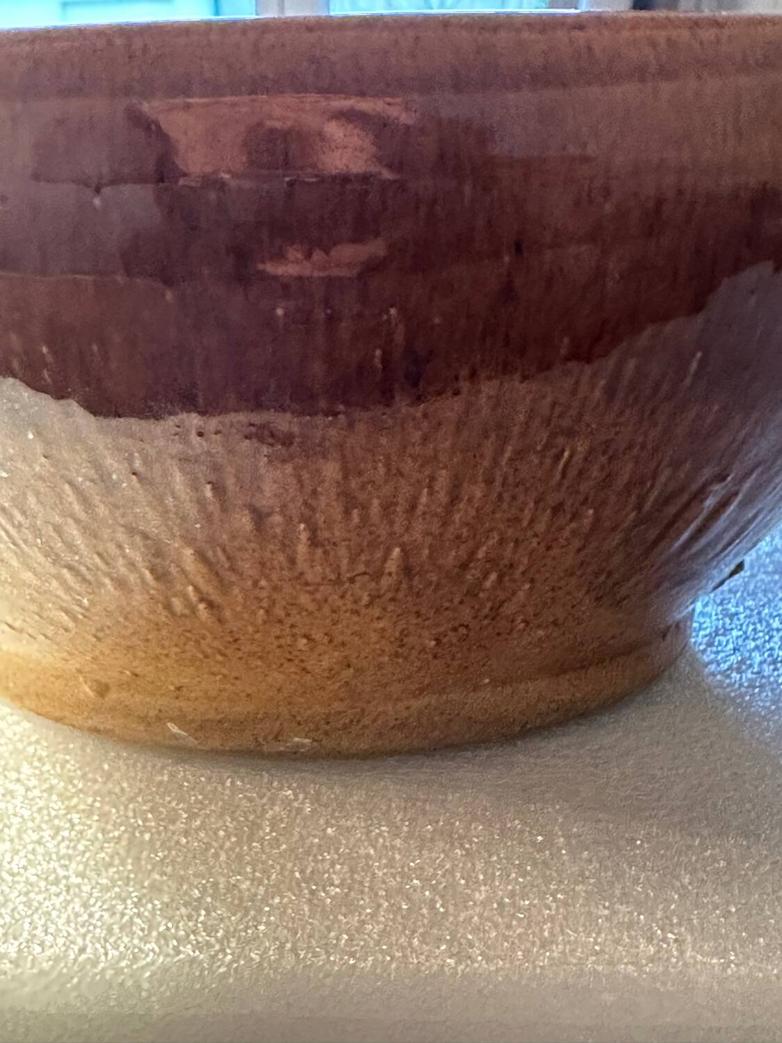 Large antique 19th century stoneware bowl - Origin Alsace