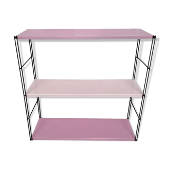 Etagere string rose montants noir