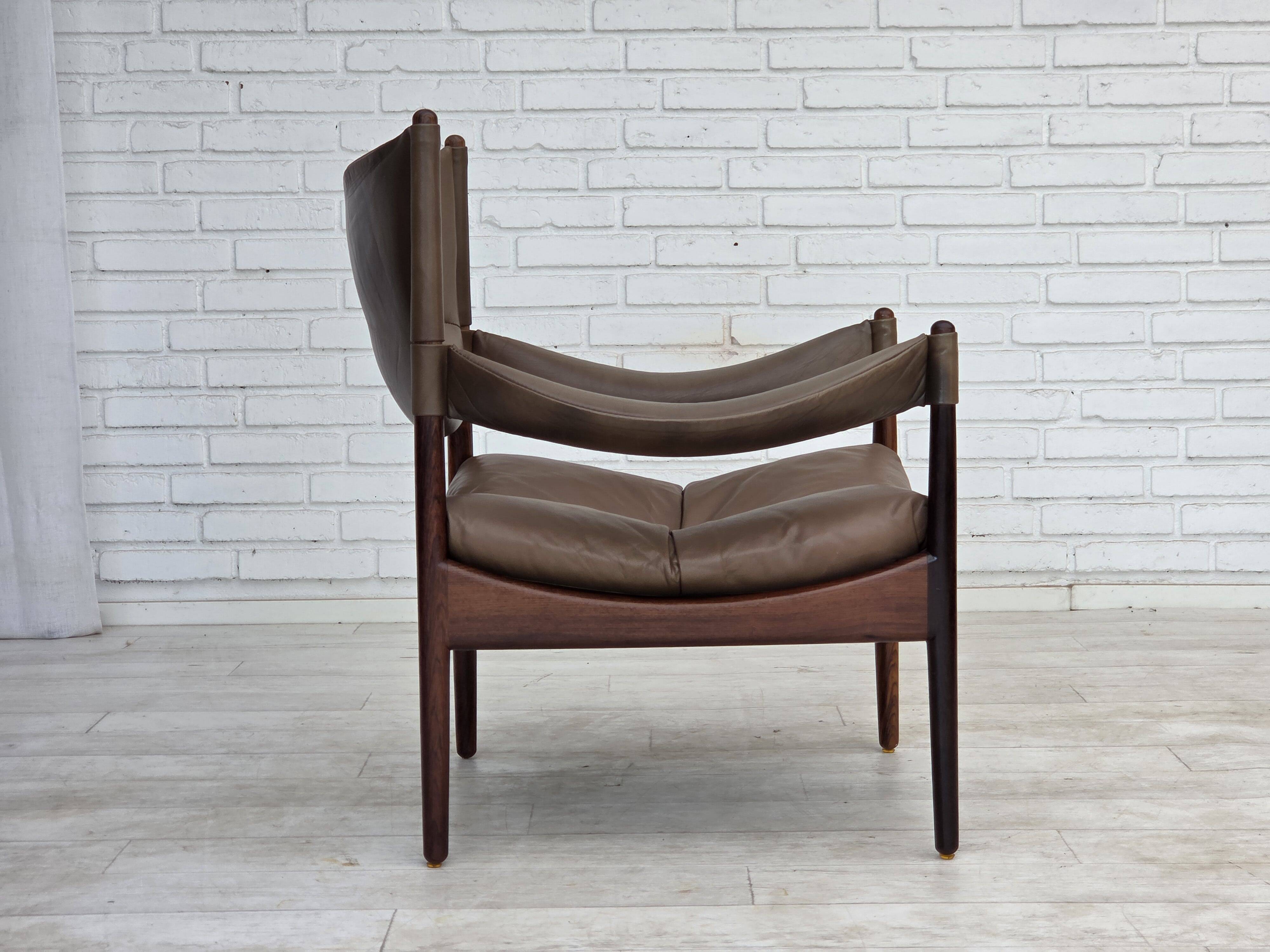 1970s, Danish design by Kristian Vedel, highback armchair model "Modus".