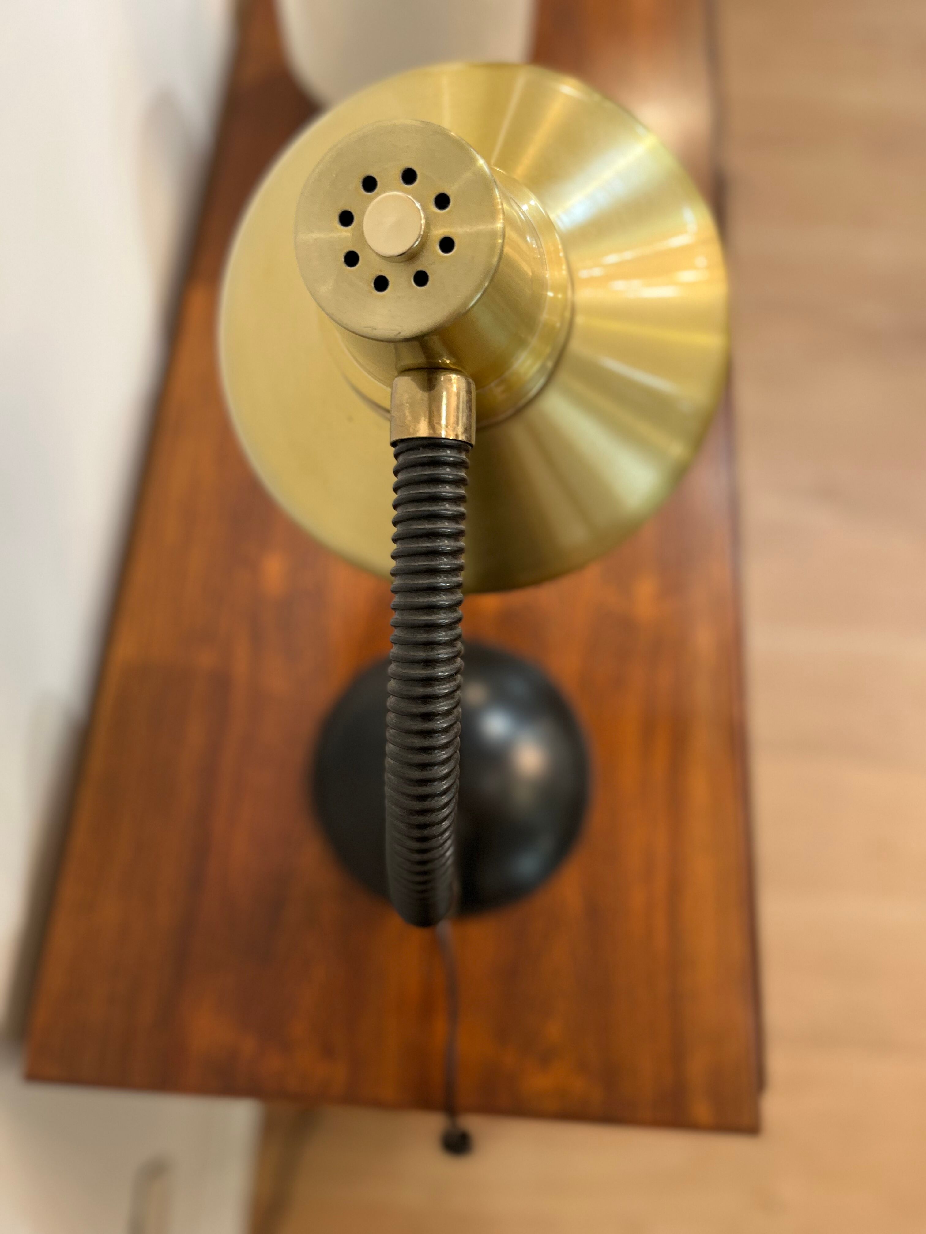 Gold metal desk lamp