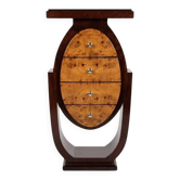 Art Deco commode in rosewood and elm burl