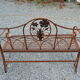 Iron with décor of flowers Garden Bench