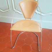 Chrome and leather chair Linda by Arrben