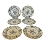 Six assiettes à fromage ou pain provençal royal Doulton