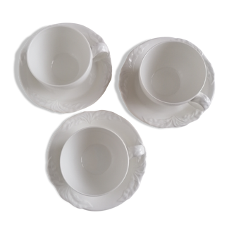 3 cups and saucers Villeroy and Boch
