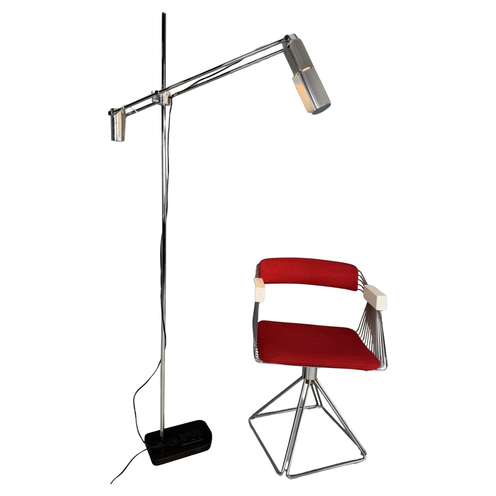 Haloprofil 8008 floor lamp by Viktor Frauenknecht for Swiss Lamps, 1970s
