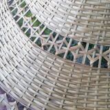 suspension en rotin vintage