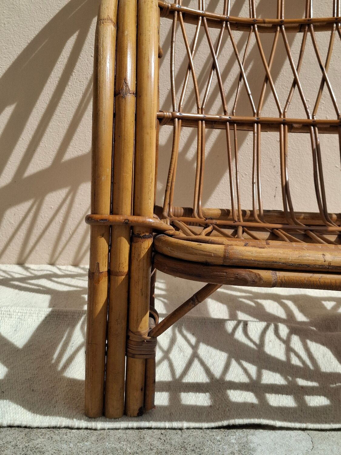 Audoux-Minnet rattan armchair 1950