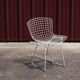 Chaise Wire blanche par Harry Bertoia pour Knoll