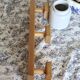 Porte-manteau vintage scandinave mural en pin - 3 crochets carrés