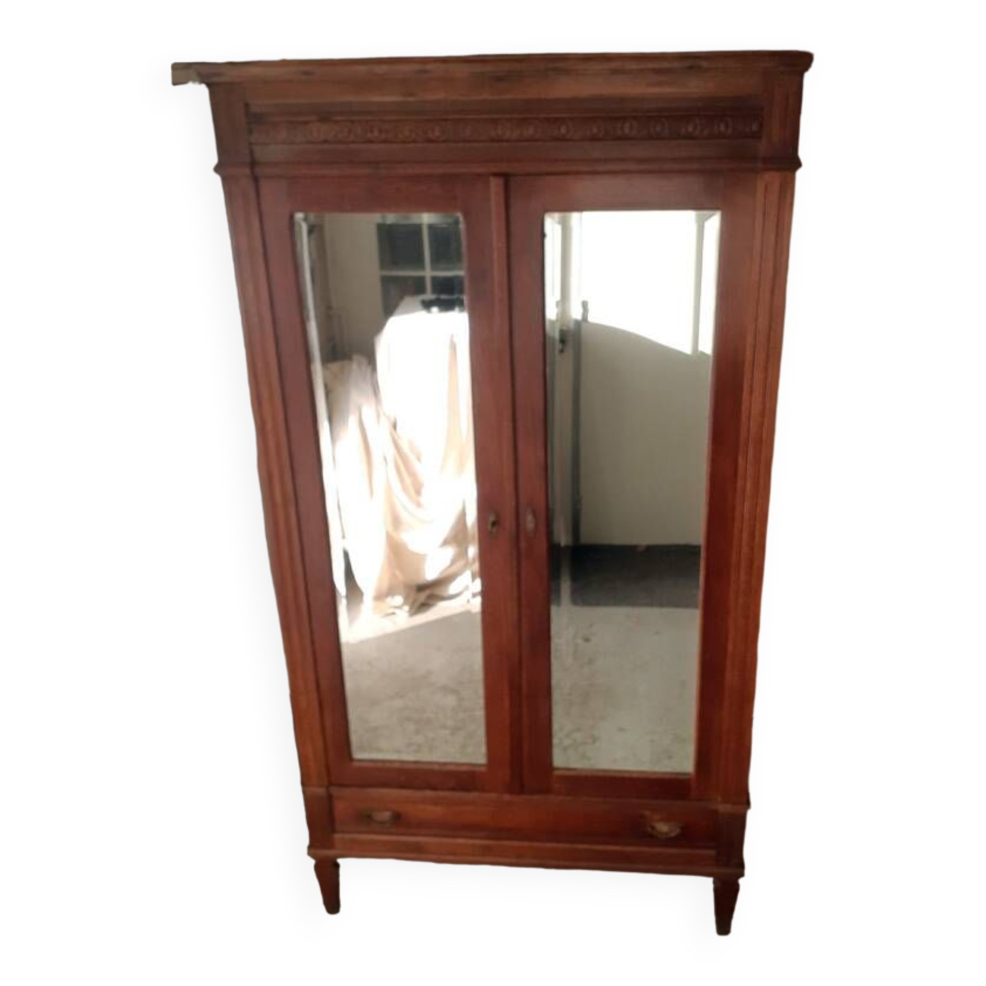 Vintage Parisian glass cabinet.