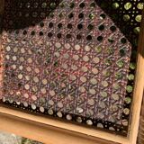 Black wicker rattan coffee table