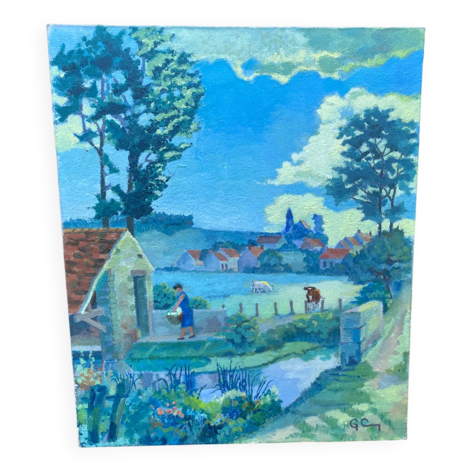 Landscape signed Charlot 1969-1973