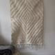 Tapis beni ouarain berbere écru tissé mains 147 x 100cm