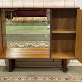 Open teak bookcase shelf
