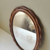 Rattan mirror 40x27cm