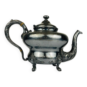 Antique silver-plated teapot from the Barbour Silver Company, USA, late 19th century.