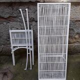 Vintage rattan garden console table