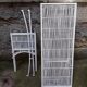 Vintage rattan garden console table