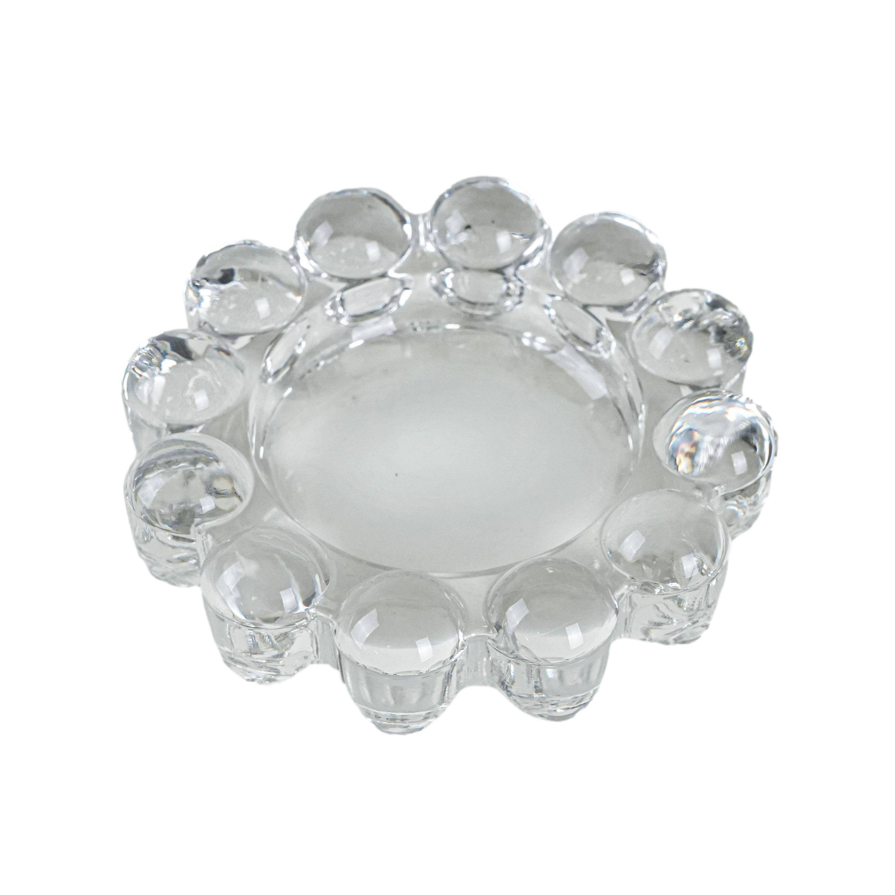 Glass candle holder, Danish design, 1970s, made in