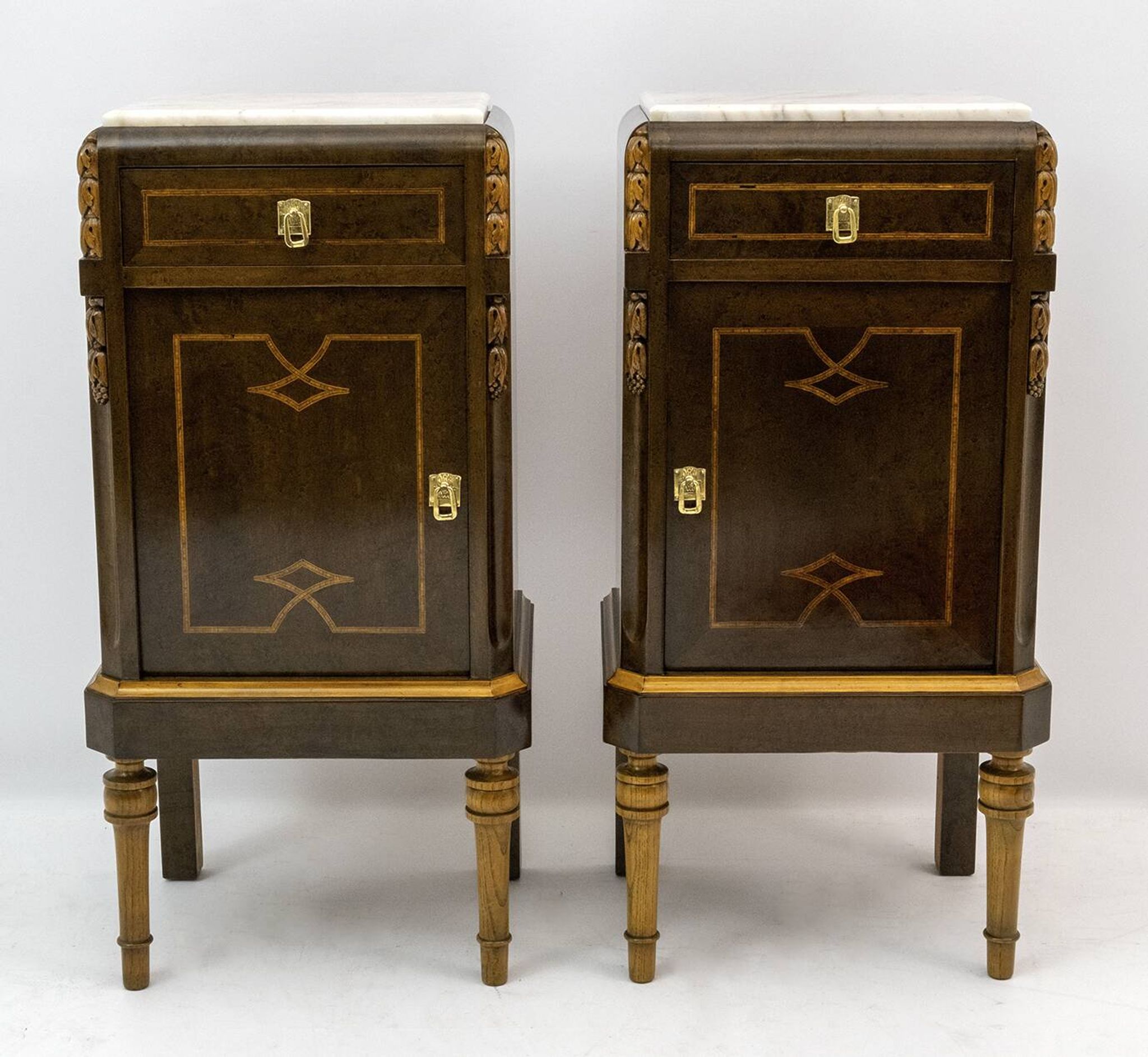 Liberty Italian Thuja Briar and Pink Portugal Marble Twobedside