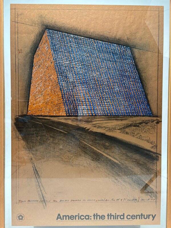 Christo & Jeanne-Claude, Texas Mastaba / America: The Third Century, 1975, Paper, Framed