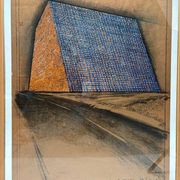 Christo & Jeanne-Claude, Texas Mastaba / America: The Third Century, 1975, Paper, Framed