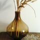Vase en verre fumé marron