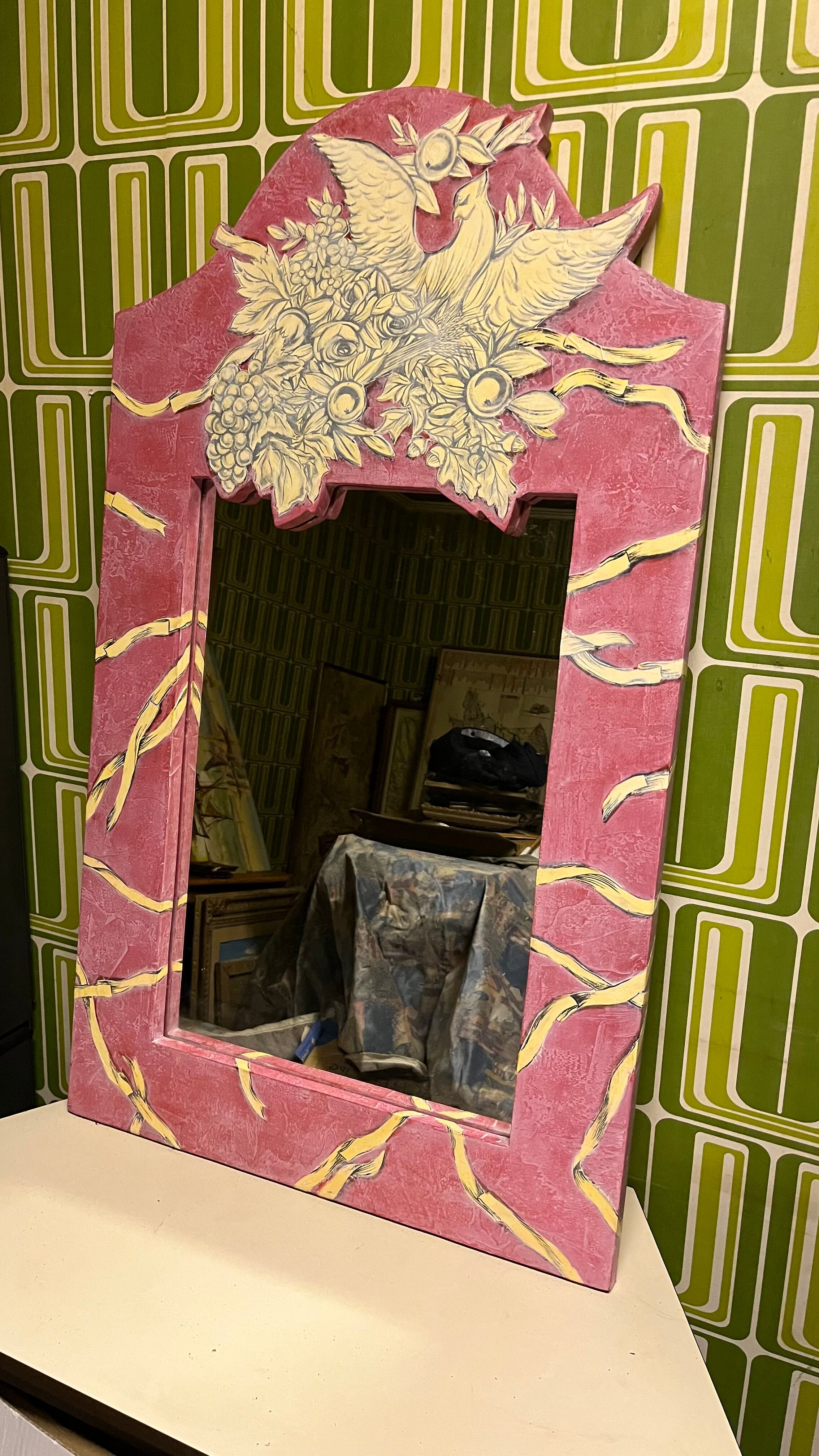 Pink mirror 120x70x2.5