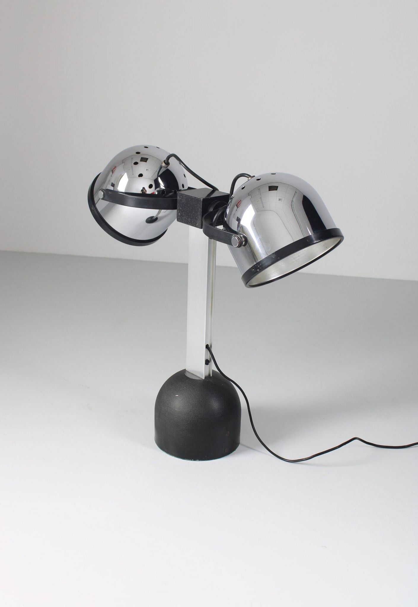 Silver Trepiù table lamp by Gae Aulenti & Livio Castiglioni for Stilnovo, 1971