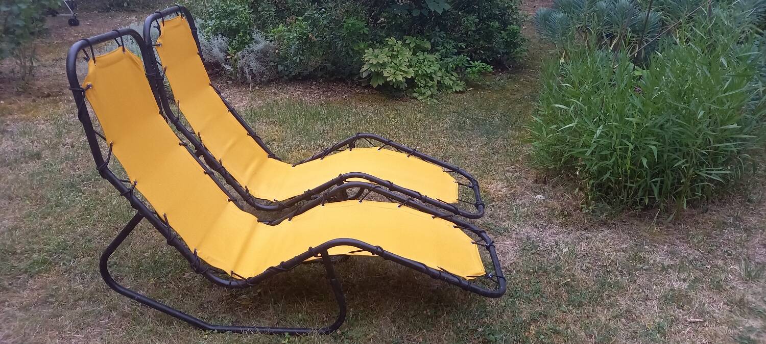 Set of 2 deck chairs