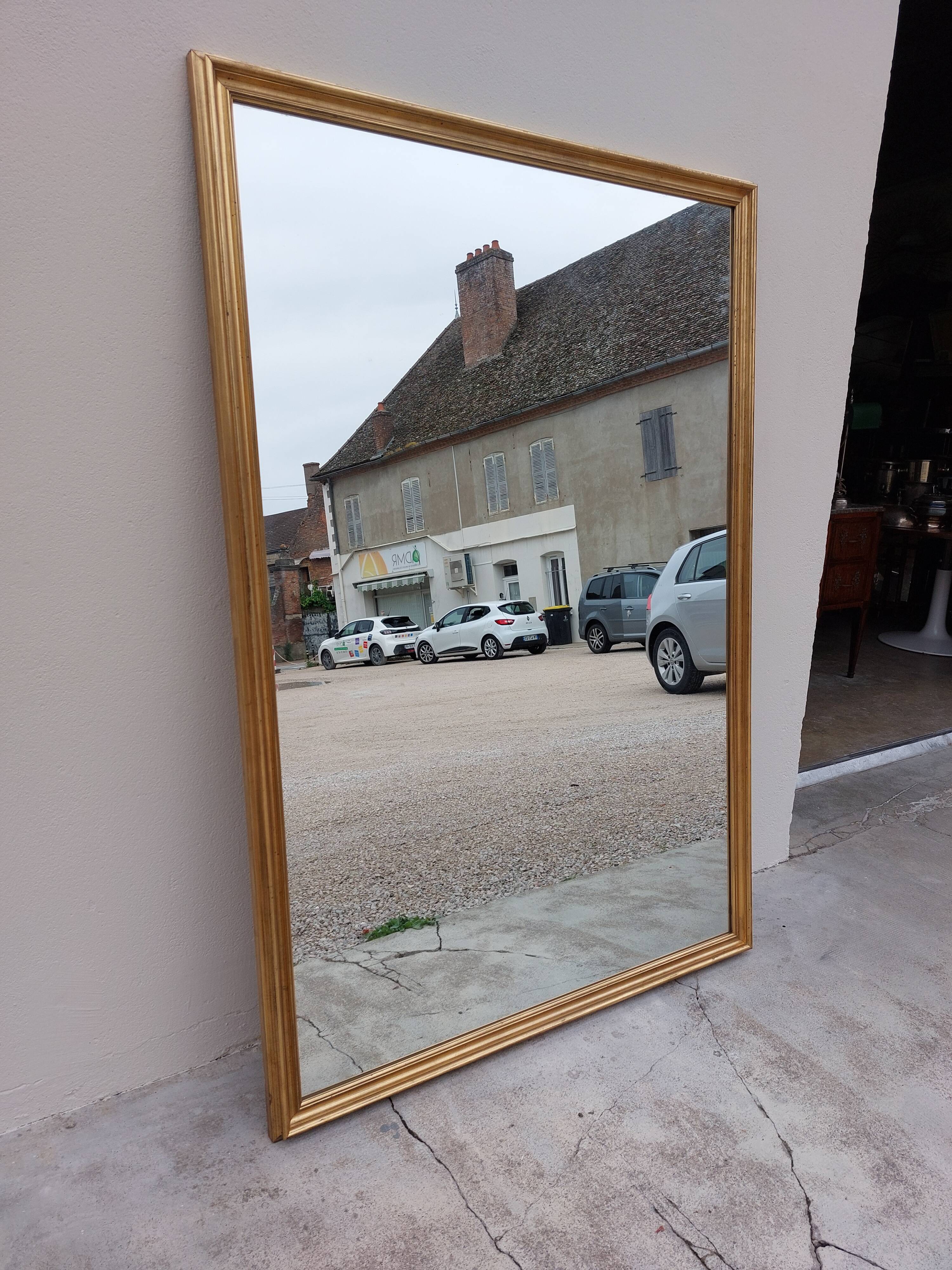 Mirror mirror mirror golden wood bistro style -1m68x1m15