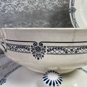 Salins blue iron earth soup tureen
