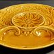Assiette à artichaut barbotine Gien décor jaune