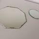 Lot de deux miroirs biseautés vintage, 20cm, 11.5cm
